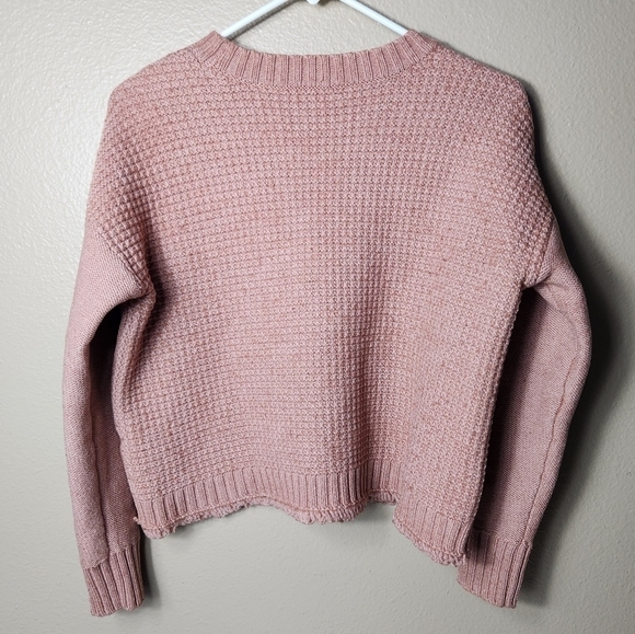 Madewell Vintage Pink Merino Wool Blend Stitchmix Pullover Sweater-Size S - Picture 9 of 11